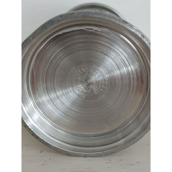 BMF Zinn Germany Mini Pewter Stein 3″ Lidded Marked Rare Miniature - Picture 5 of 5
